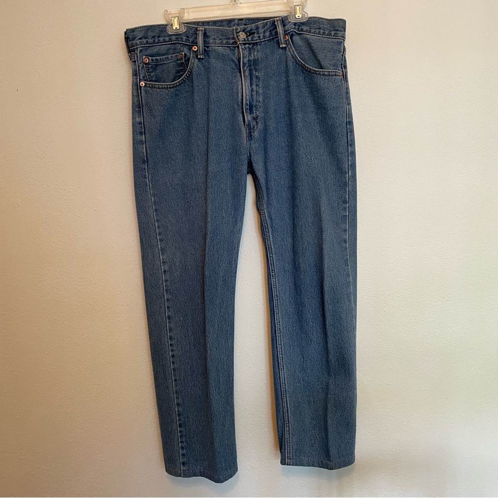 Levis 505 Men’s Jeans 36 X 32 Hemmed To 28” Inseam